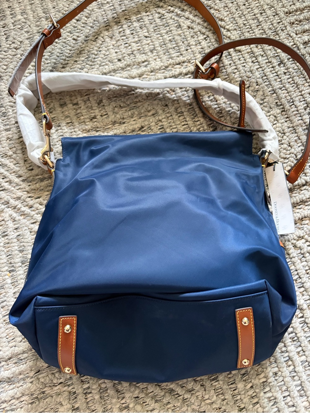 Dooney & Bourke Navy and Tan Crossbody Bag - Picture 3 of 5